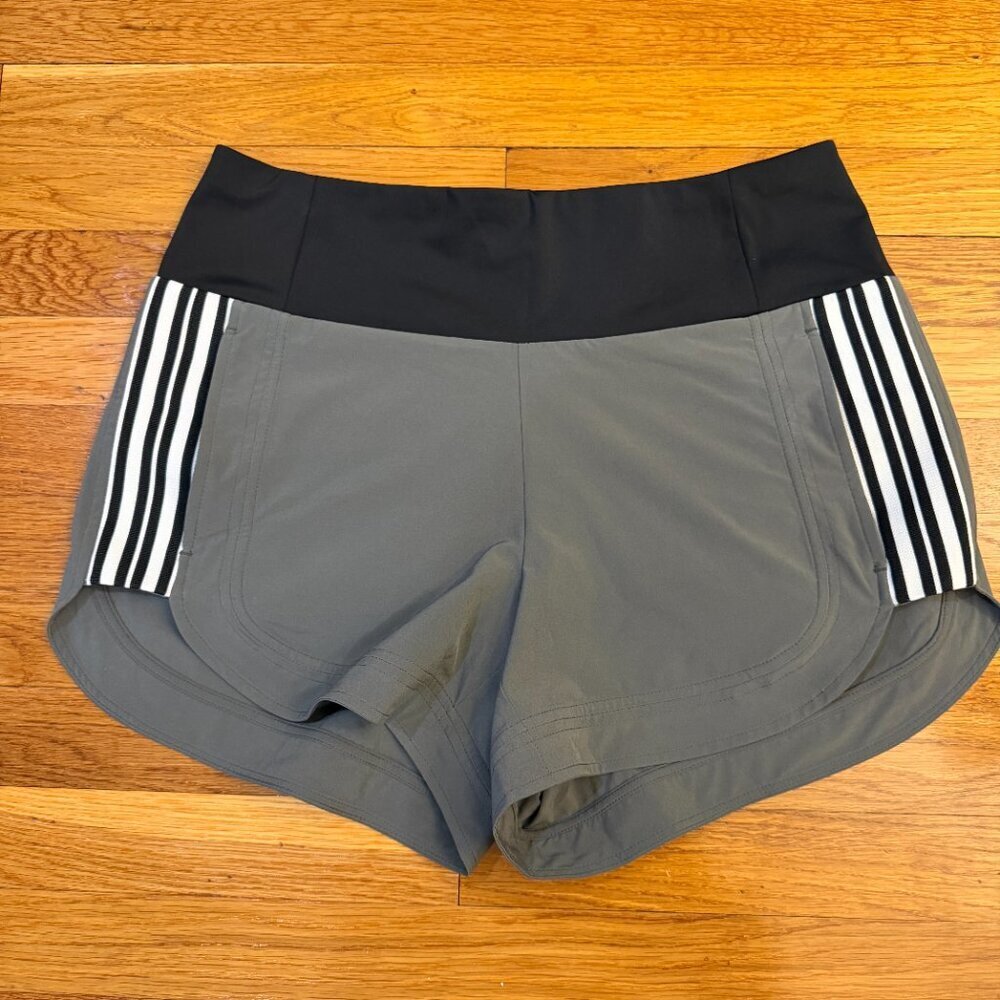 Athleta Ascender Athletic Shorts In Gray/Black - Size 10 NWOT